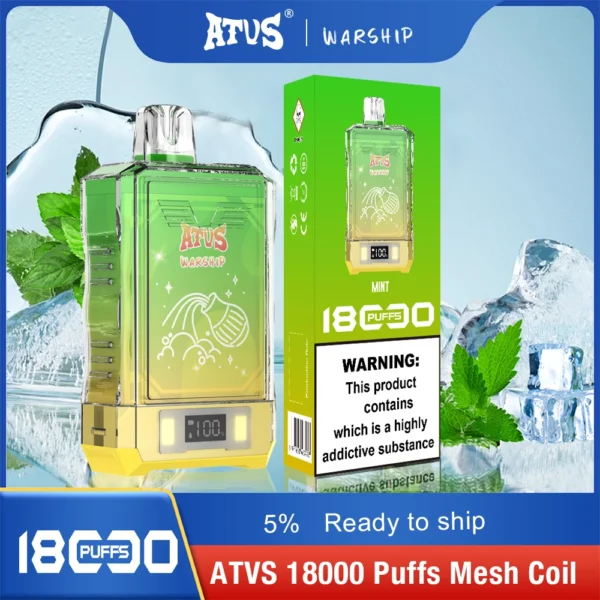 Atvs Warship 18000 Puffs 5% Low Nicotina Rechargeable Vapes Pen vrac Cumpărați cu ridicata - HelpVape - 5