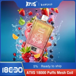 Atvs Warship 18000 Puffs 5% Low Nicotina Rechargeable Vapes Pen vrac Cumpărați cu ridicata - HelpVape - 14