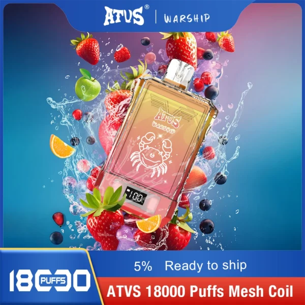 Atvs Warship 18000 Puffs 5% Low Nicotina Rechargeable Vapes Pen vrac Cumpărați cu ridicata - HelpVape - 4