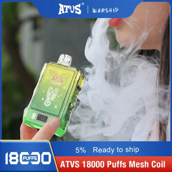 Atvs Warship 18000 Puffs 5% Low Nicotina Rechargeable Vapes Pen vrac Cumpărați cu ridicata - HelpVape - 3