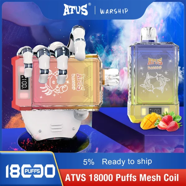 Atvs Warship 18000 Puffs 5% Low Nicotina Rechargeable Vapes Pen vrac Cumpărați cu ridicata - HelpVape - 10