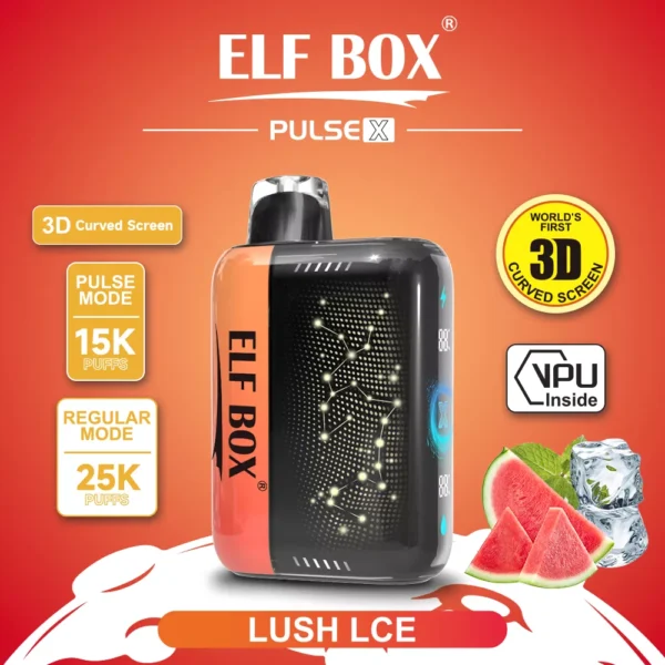 Elf Box Pulse X 25000 Puffs Dual Mesh 0% 2% 3% 5% Low Nicotine 3D Curved LED Screen Rechargeable Disposable Vapes Pen Bulk Buy Wholesale - HelpVape - 8