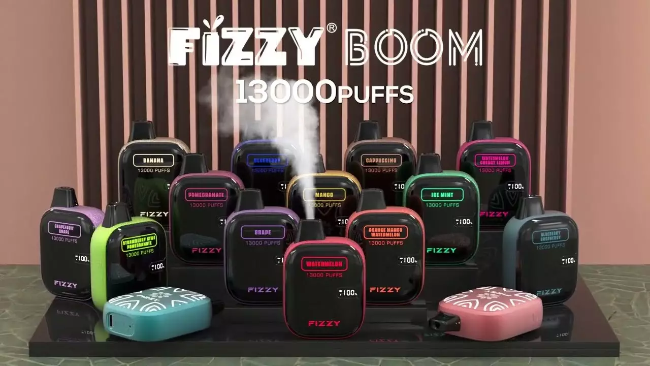 Fizzy Boom 13000 Puffs 2% 5% Low Nicotine Rechargeable Disposable Vapes Pen Bulk Buy Wholesale -helpvape