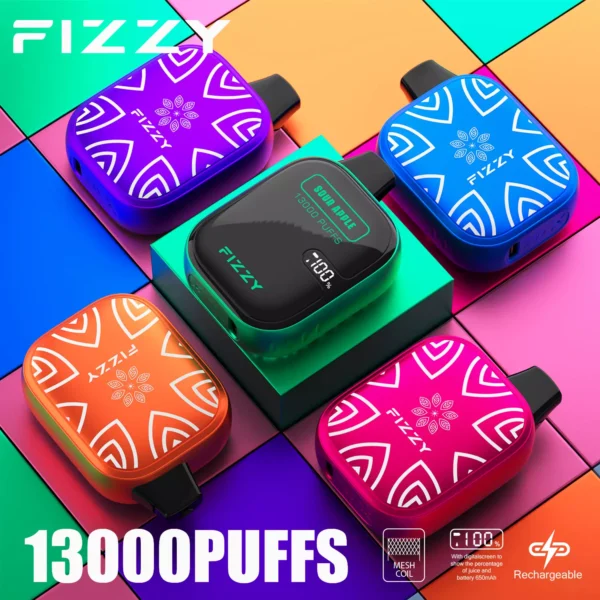 Fizzy Boom 13000 Puffs 2% 5% Stilo de vaporizator reîncărcabil de unică folosință cu conținut scăzut de nicotină Cumpărați cu ridicata - HelpVape - 1