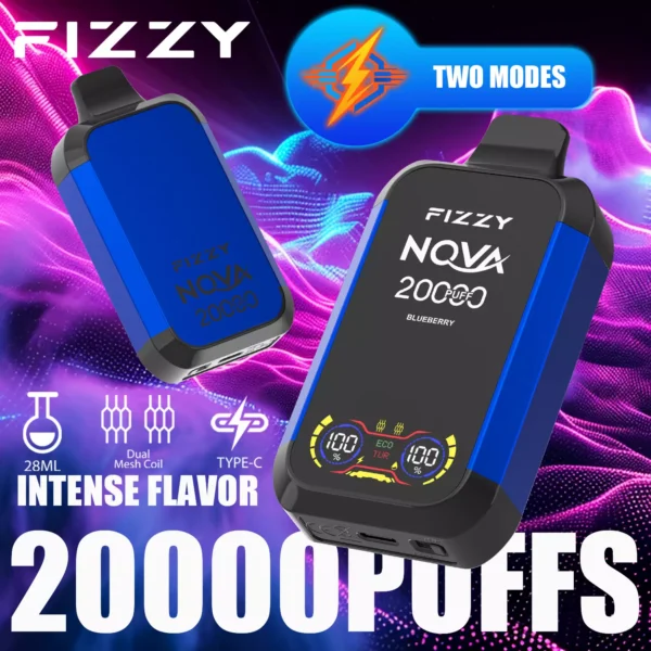 Fizzy Nova 20000 Puffs Dual Mesh 2% 5% Low Nicotine Rechargeable Disposable Vapes Pen Bulk Buy Wholesale - HelpVape - 7