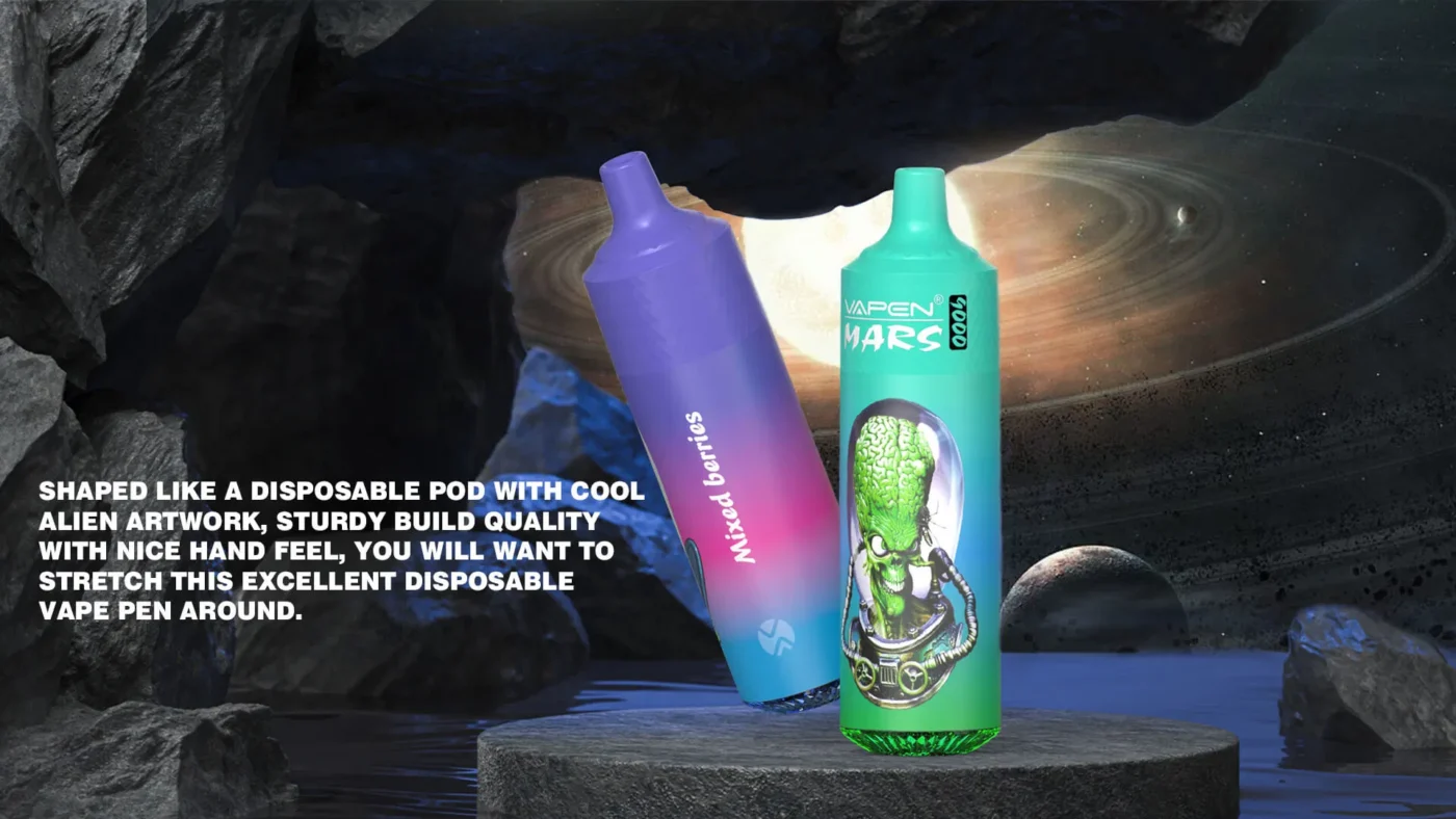 VAPEN Mars 9000 Puffs 0% 2% 5% Alacsony nikotintartalmú Újratölthető Eldobható Vapes Pen Tömeges Vásárlás Nagyker
