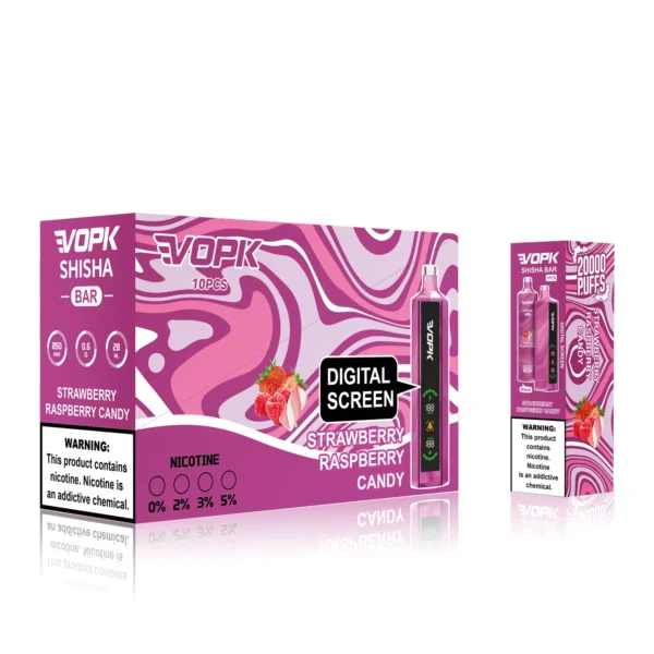 VOPK Shisha Bar 20000 Puffs 0% 2% 3% 5% Low Nicotine Rechargeable Disposable Vapes Pen Bulk Buy Wholesale - HelpVape - 10