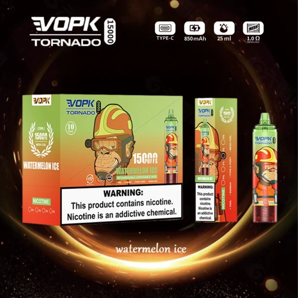 VOPK Tornado 15000 Puffs 0% 2% 3% 5% Low Nicotine Rechargeable Disposable Vapes Pen Bulk Buy Wholesale - HelpVape - 3