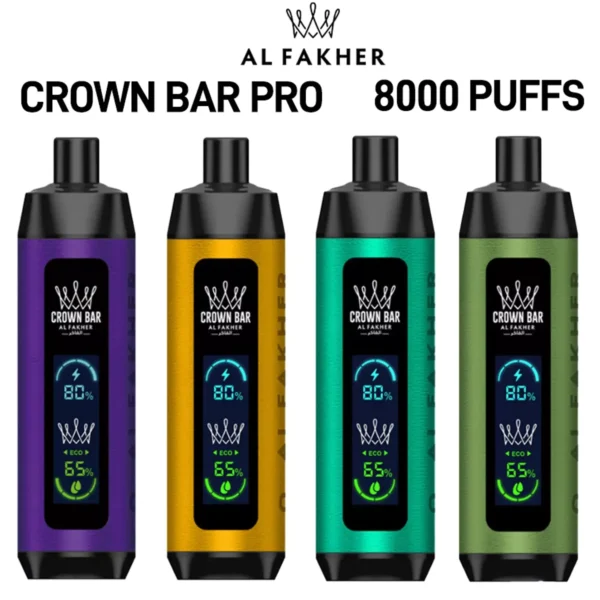 Al Fakher Crown Bar Big Cloud 8000 Pro kettős üzemmódú teljes képernyős, alacsony nikotintartalmú, újratölthető, eldobható Vapes toll tömeges vásárlás nagykereskedelmi - európai raktárkészlet - HelpVape - 13