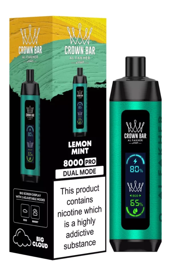 Al Fakher Crown Bar Big Cloud 8000 Pro Dual Mode Plein écran à faible teneur en nicotine Stylo à vape jetable rechargeable en vrac Acheter en gros - Stock d'entrepôt européen - HelpVape - 6