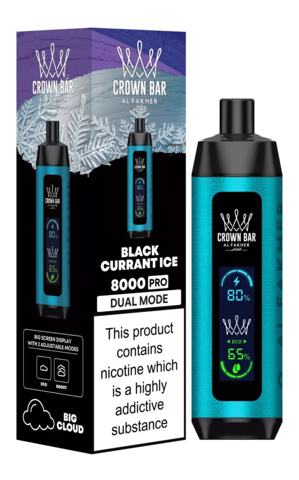 Al Fakher Crown Bar Big Cloud 8000 Pro Dual Mode Schermo intero Penna per vaporizzatori usa e getta ricaricabile a basso contenuto di nicotina Acquista all'ingrosso - Stock di magazzino europeo - HelpVape - 14