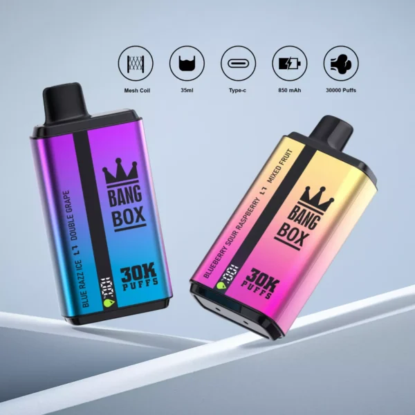 Bang Box 30000 de pufuri cu aromă dublă 0% 2% 3% 5% Stilo vape reîncărcabil de unică folosință cu conținut scăzut de nicotină Vrac Cumpărați cu ridicata - HelpVape - 1