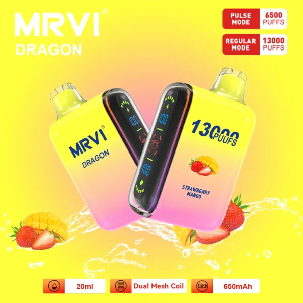 MRVI Dragon 13000 Puffs Dual Mesh Schermo digitale 2% 5% Penna per vaporizzatori usa e getta ricaricabile a basso contenuto di nicotina all'ingrosso Acquista all'ingrosso - HelpVape - 11