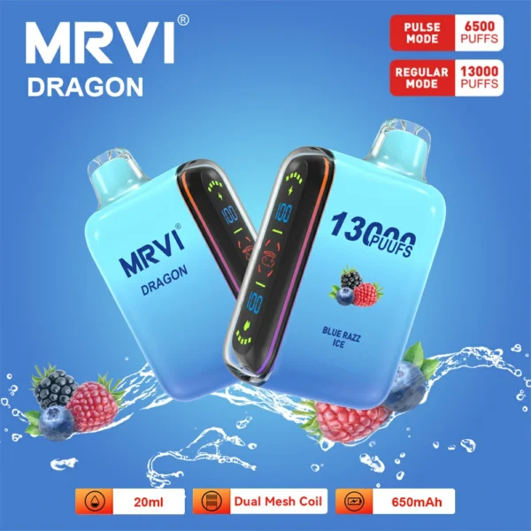 MRVI Dragon 13000 Puffs Dual Mesh Schermo digitale 2% 5% Penna per vaporizzatori usa e getta ricaricabile a basso contenuto di nicotina all'ingrosso Acquista all'ingrosso - HelpVape - 4