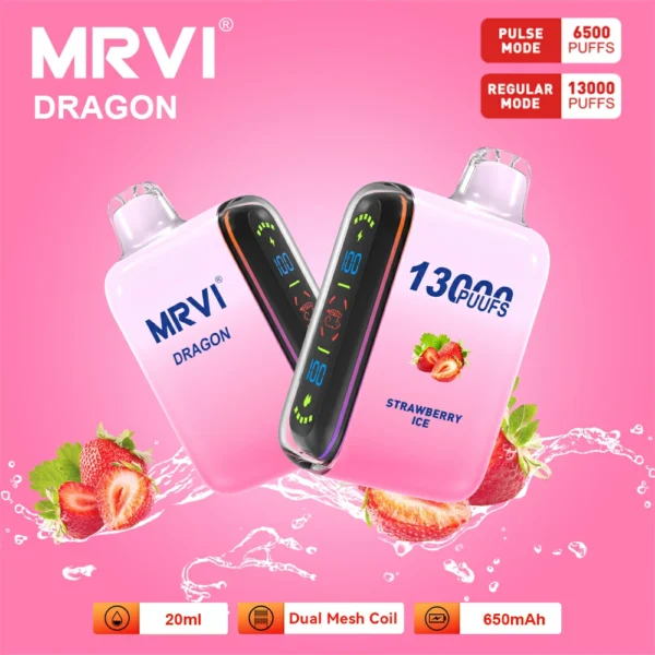 MRVI Dragon 13000 Puffs Dual Mesh Schermo digitale 2% 5% Penna per vaporizzatori usa e getta ricaricabile a basso contenuto di nicotina all'ingrosso Acquista all'ingrosso - HelpVape - 5