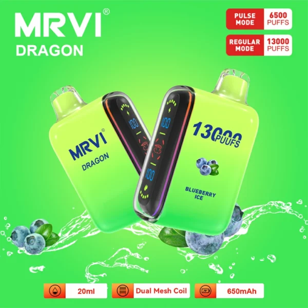 MRVI Dragon 13000 Puffs Dual Mesh Schermo digitale 2% 5% Penna per vaporizzatori usa e getta ricaricabile a basso contenuto di nicotina all'ingrosso Acquista all'ingrosso - HelpVape - 8