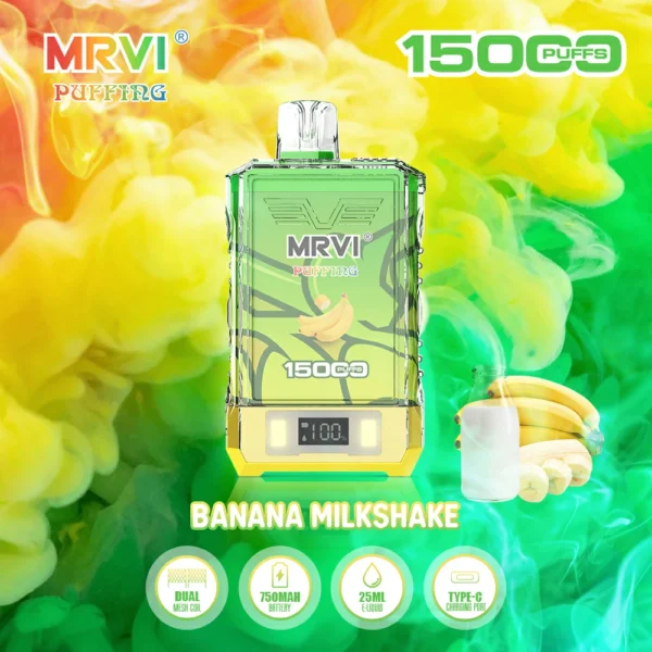 MRVI Puffing 15000 Puffs Ecran digital cu plasă dublă 2% 5% Stilo vape reîncărcabil de unică folosință cu conținut scăzut de nicotină Cumpărați cu ridicata - HelpVape - 3