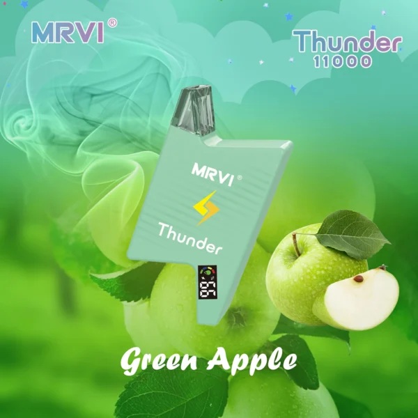 MRVI Thunder 11000 Puffs Цифровой экран 2% 3% 5% Перезаряжаемая одноразовая ручка для электронных сигарет с низким содержанием никотина Купить оптом - HelpVape - 11