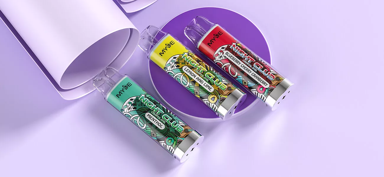 MYDE Night Club 600 Puffs 2% Vapes desechables con bajo nivel de nicotina pluma compra a granel al por mayor