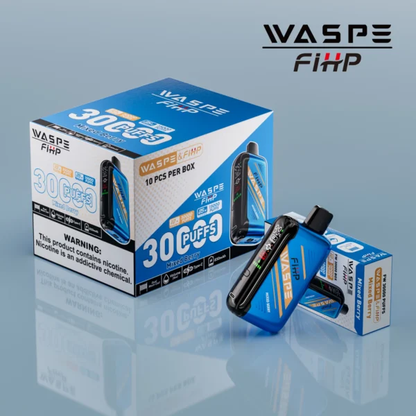 WASPE FIHP 30000 Puffs Dual Mesh 0% 2% 5% LED Display Low Nicotine Rechargeable Disposable Vapes Pen Bulk Buy Wholesale - HelpVape - 14