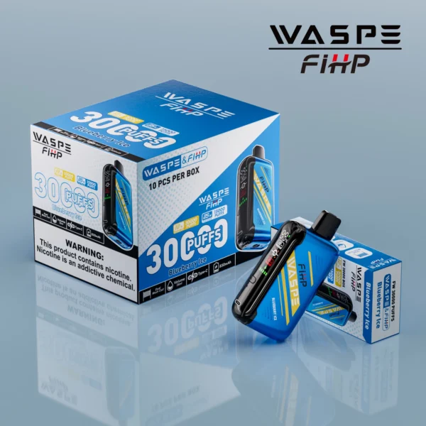 WASPE FIHP 30000 Puffs Dual Mesh 0% 2% 5% LED Display Low Nicotine Rechargeable Disposable Vapes Pen Bulk Buy Wholesale - HelpVape - 7