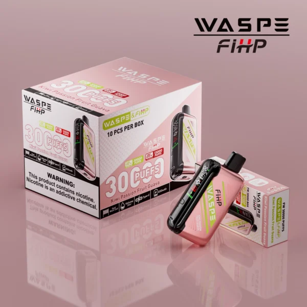 WASPE FIHP 30000 Puffs Dual Mesh 0% 2% 5% LED Display Low Nicotine Rechargeable Disposable Vapes Pen Bulk Buy Wholesale - HelpVape - 5