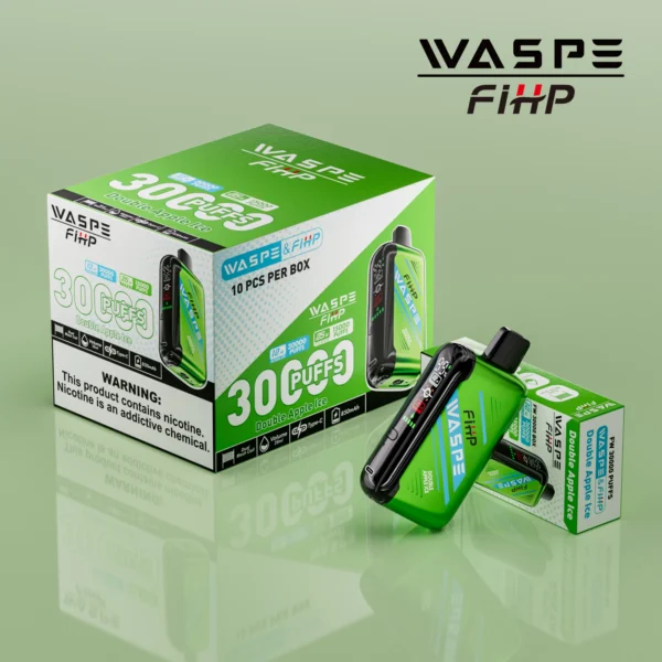 WASPE FIHP 30000 Puffs Dual Mesh 0% 2% 5% LED Display Low Nicotine Rechargeable Disposable Vapes Pen Bulk Buy Wholesale - HelpVape - 8