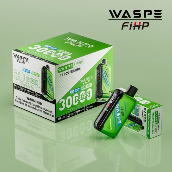 WASPE FIHP 30000 Puffs Dual Mesh 0% 2% 5% LED Display Low Nicotine Rechargeable Disposable Vapes Pen Bulk Buy Wholesale - HelpVape - 3