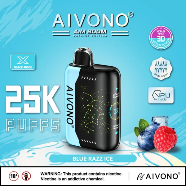 AIVONO AIM BOOM 25000 Puffs Ecran digital cu plasă dublă 0% 2% 3% 5% Stilo vape reîncărcabil de unică folosință cu conținut scăzut de nicotină Cumpărați cu ridicata - HelpVape - 6