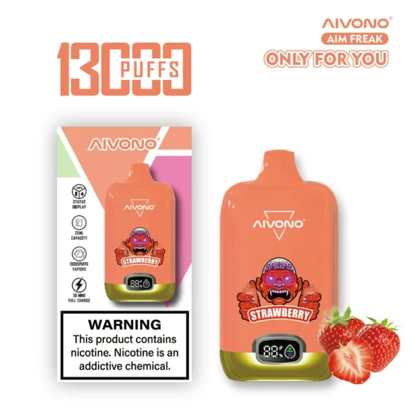 AIVONO AIM FREAK 13000 Puffs Schermo digitale 0% 2% 3% 5% Penna per vaporizzatori usa e getta ricaricabile a basso contenuto di nicotina all'ingrosso Acquista all'ingrosso - HelpVape - 8