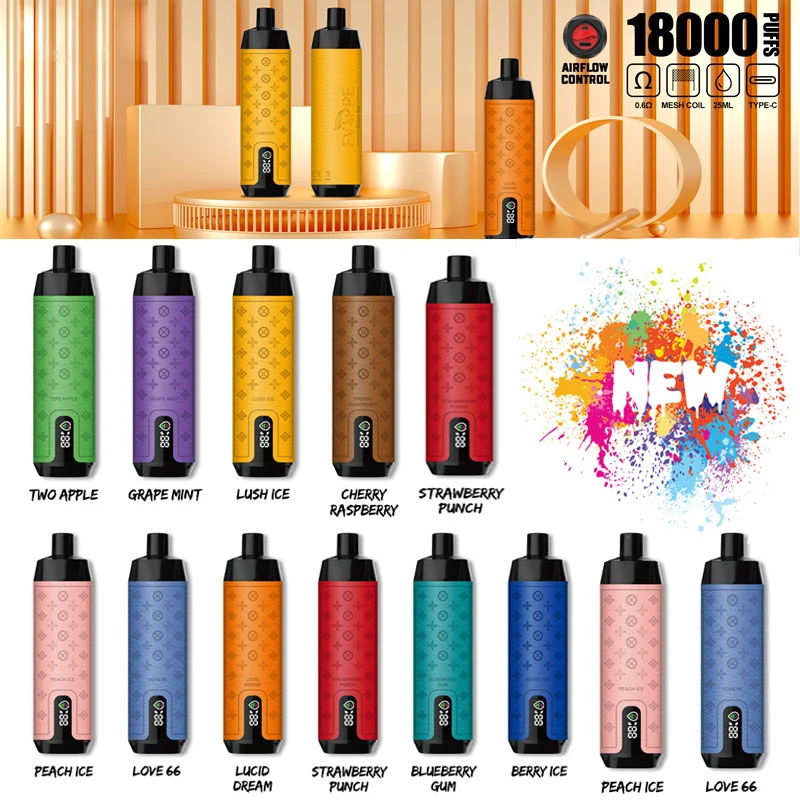 AIVONO Deluxe Bar 18000 Puffs Narghilè Schermo digitale 0% 2% 3% 5% Penna per vapori usa e getta ricaricabile a basso contenuto di nicotina all'ingrosso Acquista all'ingrosso