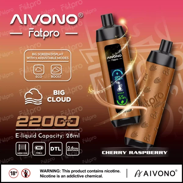 AIVONO Fatpro 22000 Puffs Vízipipa digitális képernyő 0% 2% 3% 5% Alacsony nikotintartalmú Újratölthető Eldobható Vapes Pen Tömeges Vásárlás Nagyker - HelpVape - 2