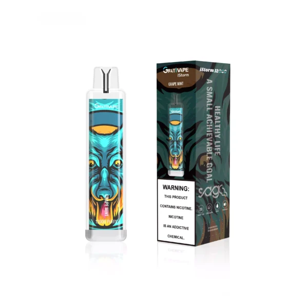 Grativape iStorm 12000 Puffs 0% 2% 3% 5% Перезаряжаемые одноразовые ручки для электронных сигарет с низким содержанием никотина. Купить оптом - HelpVape - 8