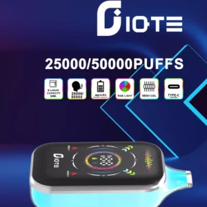 IQTE 50000 Puffs Dual Mesh RGB Tela Cheia 0% 2% 5% Baixa Nicotina Recarregável Vapes Descartáveis Pen Bulk Comprar Atacado