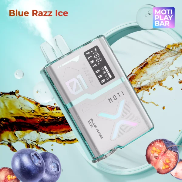 MOTI Play Bar 7500 Puffs Crystal Digital Screen 5% Low Nicotine Rechargeable Disposable Vapes Pen Bulk Buy Wholesale - HelpVape - 5