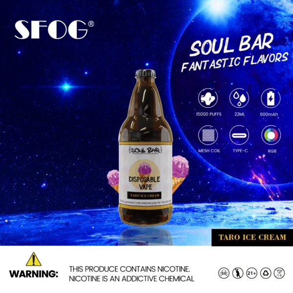 SFOG SOUL BAR 15000 Puffs RGB 5% Oplaadbare wegwerpvapes-pen met laag nicotinegehalte Bulk Koop groothandel - HelpVape - 16