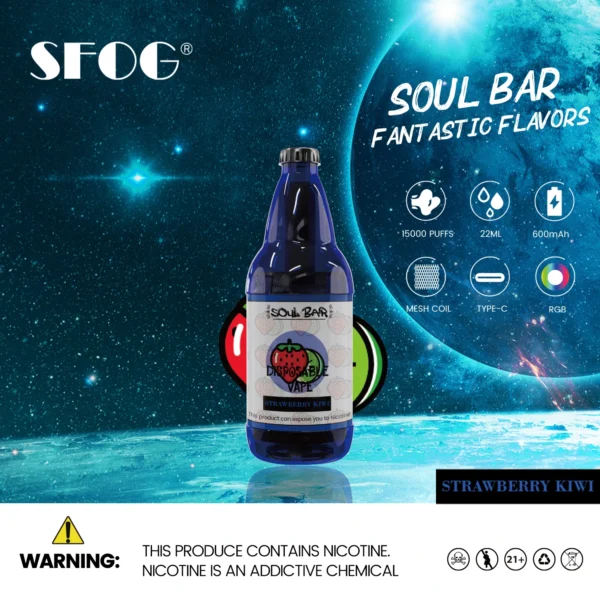 SFOG SOUL BAR 15000 Puffs RGB 5% Oplaadbare wegwerpvapes-pen met laag nicotinegehalte Bulk kopen groothandel - HelpVape - 3