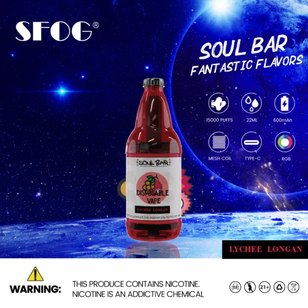 SFOG SOUL BAR 15000 Puffs RGB 5% Oplaadbare wegwerpvapes-pen met laag nicotinegehalte Bulk kopen groothandel - HelpVape - 9