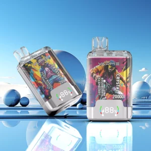 VAPME Crystal 20000 Puffs Tela Digital de Sabor Duplo 2% Baixa Nicotina Recarregável Vapes Descartáveis Pen Bulk Comprar Atacado