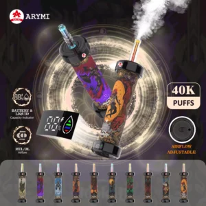 VASY ARYMI Hookalit 40000 Rookwolken Dual Mesh Digitaal scherm 0.35% Oplaadbare wegwerpvapes-pen met laag nicotinegehalte Bulk Koop groothandel