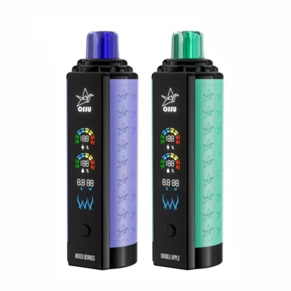 VASY OSSU 30000 Puffs Shisha Hookah Dual Mesh Full Screen 0% 5% Alacsony nikotin tartalmú, újratölthető, eldobható Vapes Pen Tömeges vásárlás Nagyker - HelpVape - 5