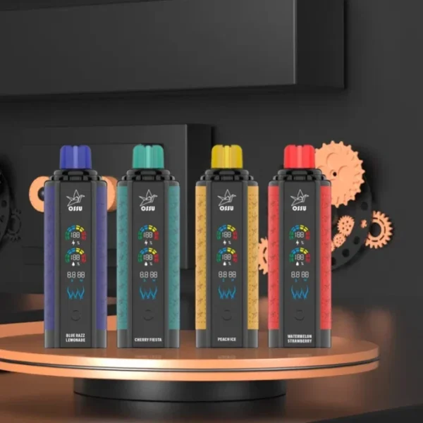 VASY OSSU 30000 Puffs Shisha Hookah Dual Mesh Full Screen 0% 5% Alacsony nikotintartalmú, újratölthető, eldobható Vapes Pen Tömeges vásárlás Nagyker - HelpVape - 7